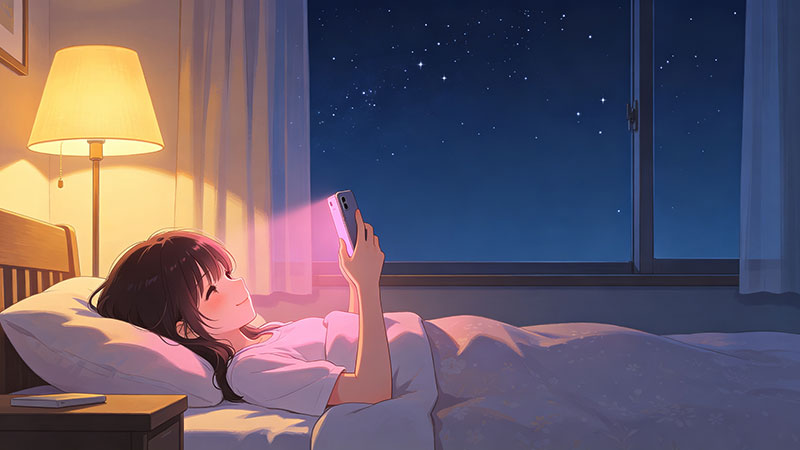soulai深夜陪伴温暖插画场景